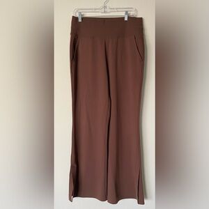 Athleta Brown Wide Leg Athletic Pants with Pockets M
